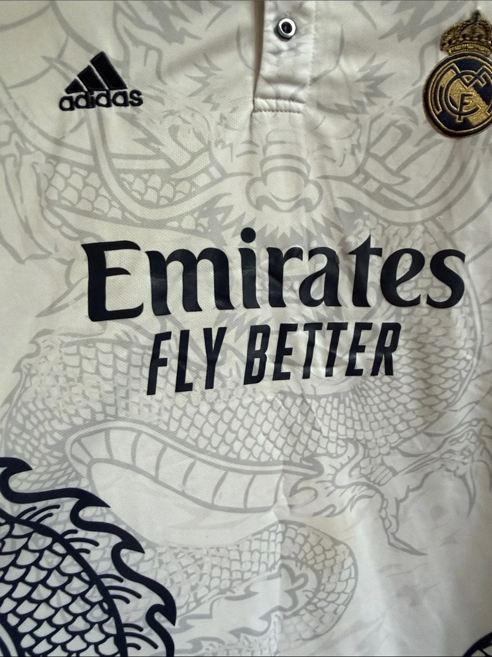 adidas Real Madrid Emirates Dragon Soccer Jersey Large